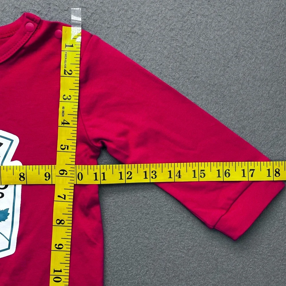 YSCULBUTOL Baby Red Ketchup Graphic‎ Romper Long Sleeve Cotton 10-12M